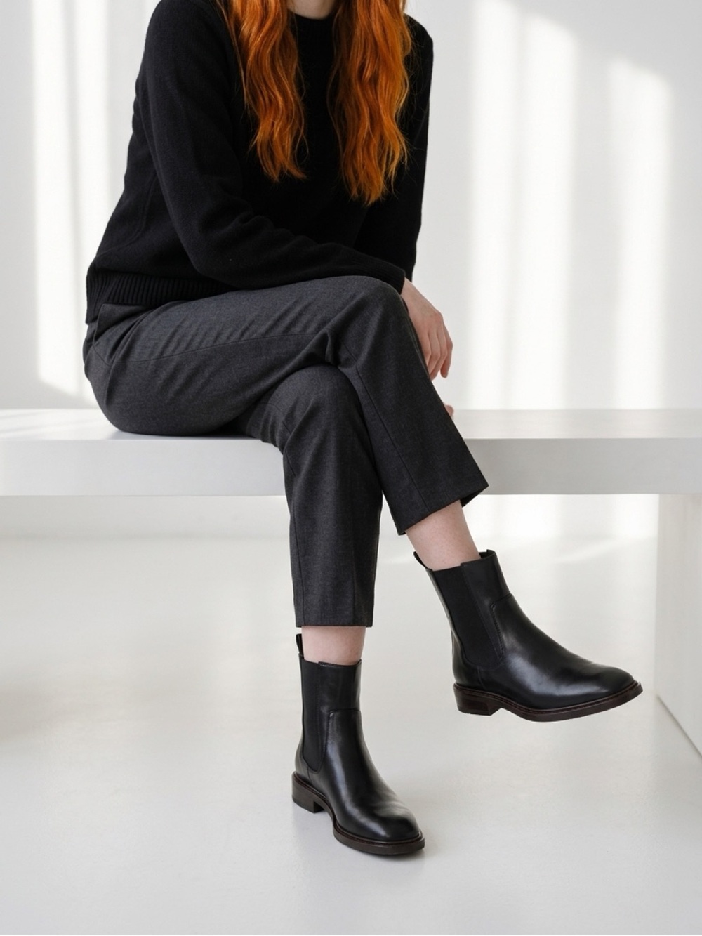 Tory Burch Sierra Chelsea Boots – Antik Black Leather Size 6